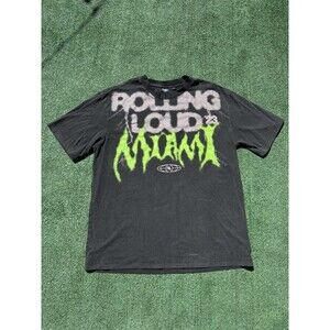 Rolling Loud Music Festival Tee Shirt 2023 Miami Static Vision Lineup Tee Sz XL